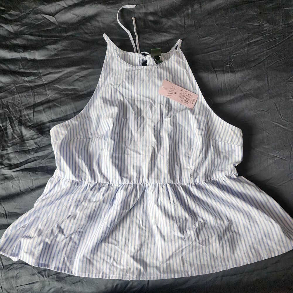 Wild-fable Women's White and Blue Vest